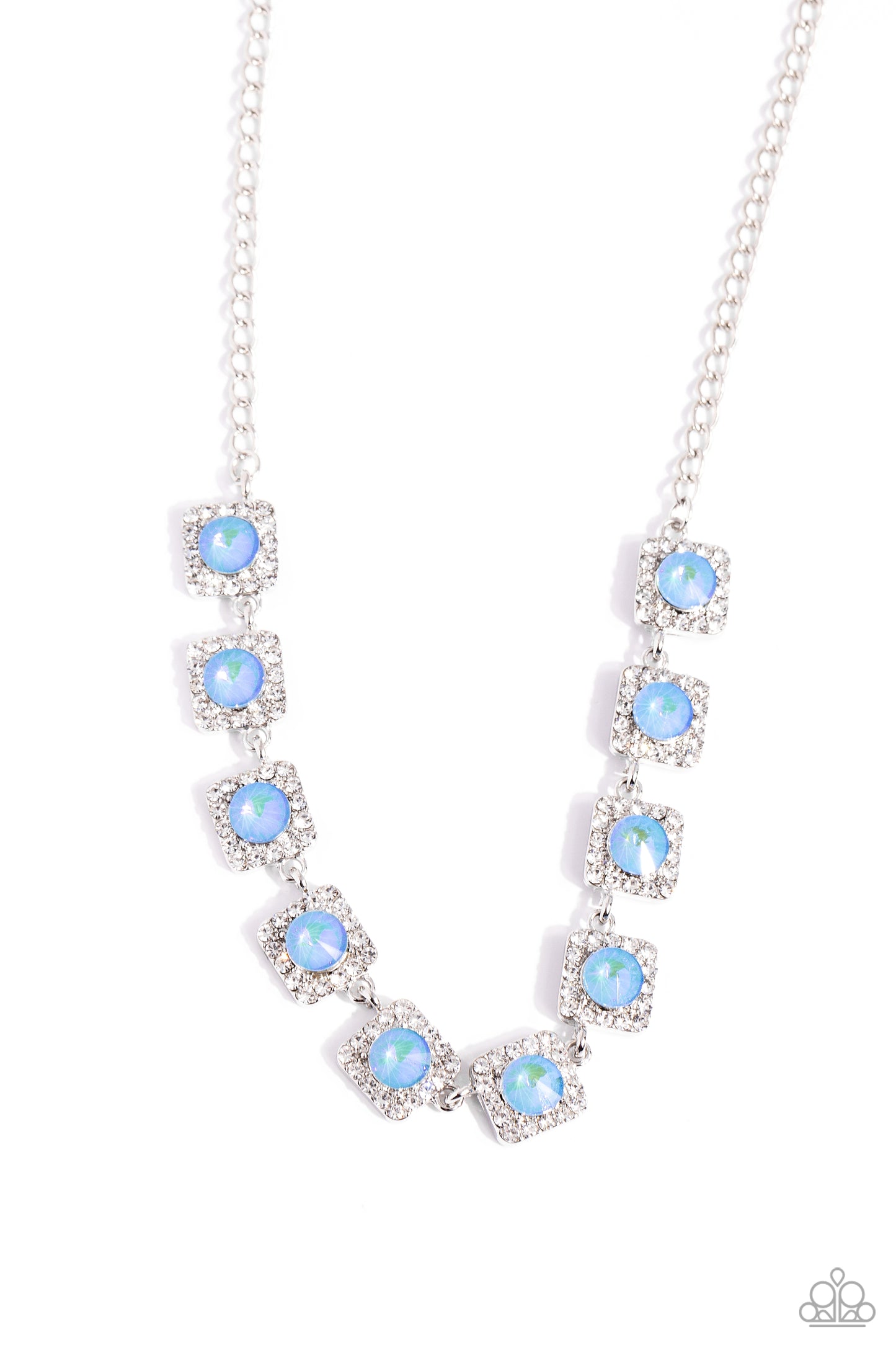 Paparazzi Jump SQUARE - Blue Necklace