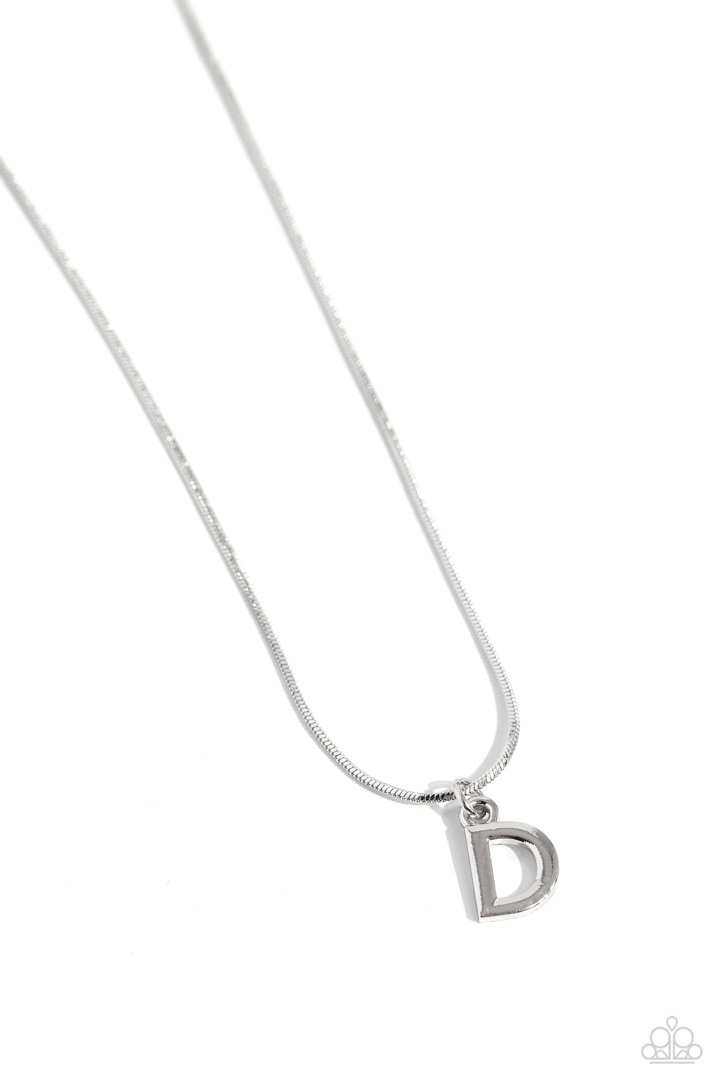 Paparazzi Seize the Initial - Silver - D Necklace