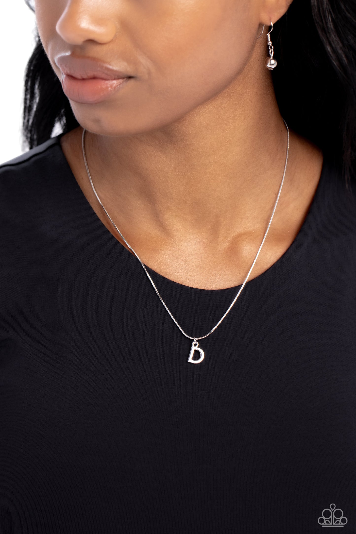 Paparazzi Seize the Initial - Silver - D Necklace