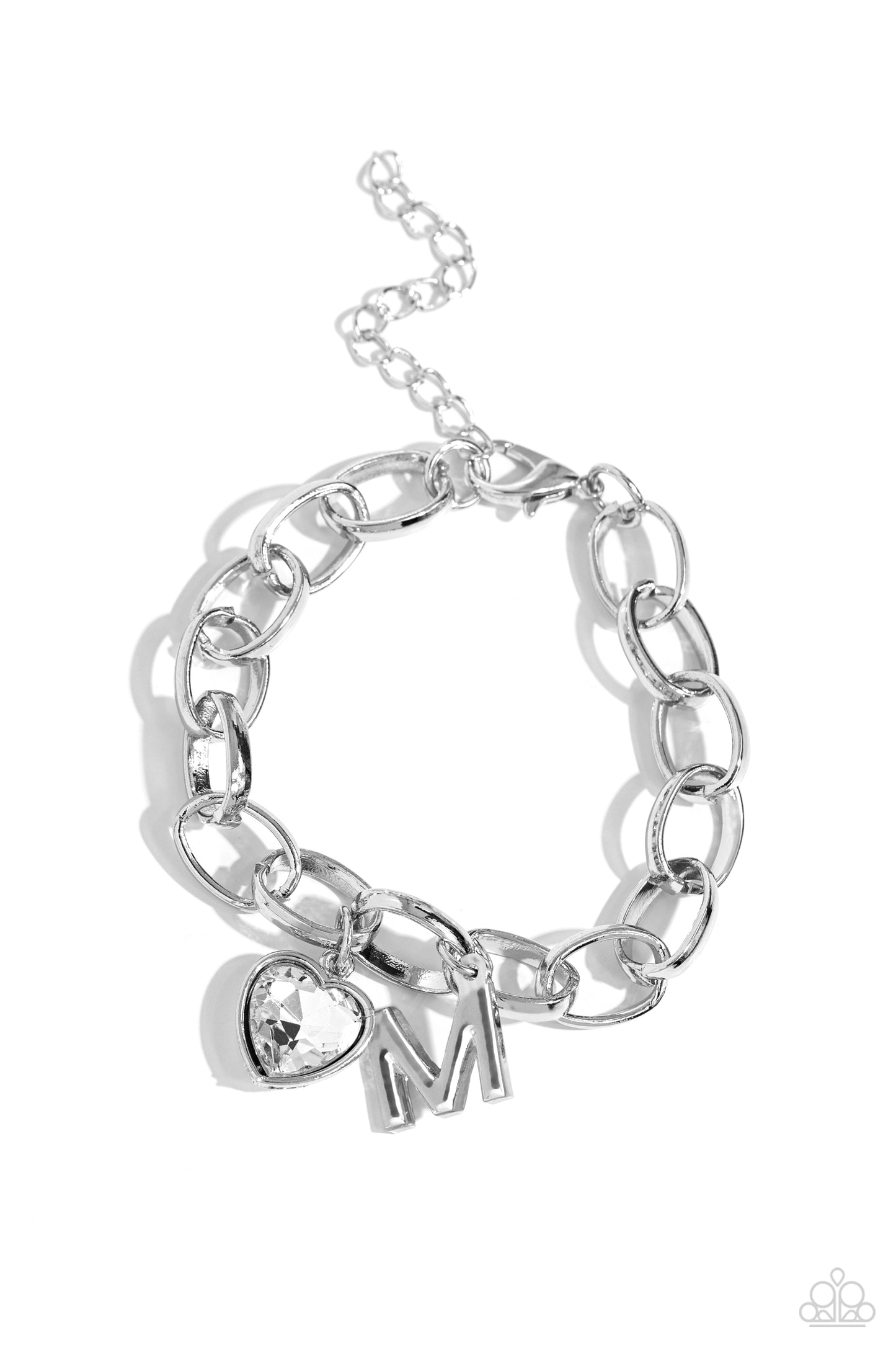 Paparazzi Guess Now Its INITIAL - White - M Bracelet