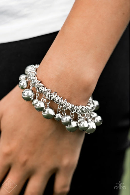 Paparazzi Ballroom Baller Silver Bracelet