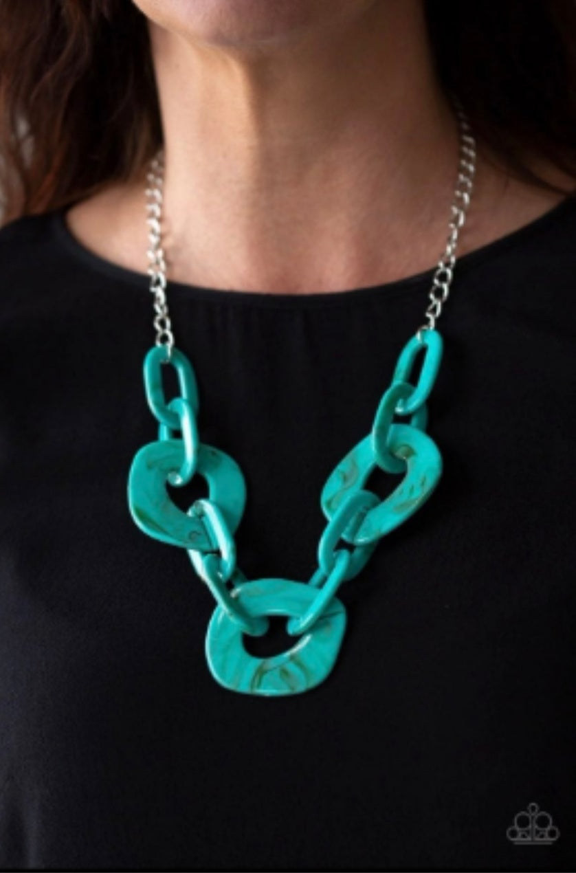 Paparazzi Courageously Chromatic Blue Necklace