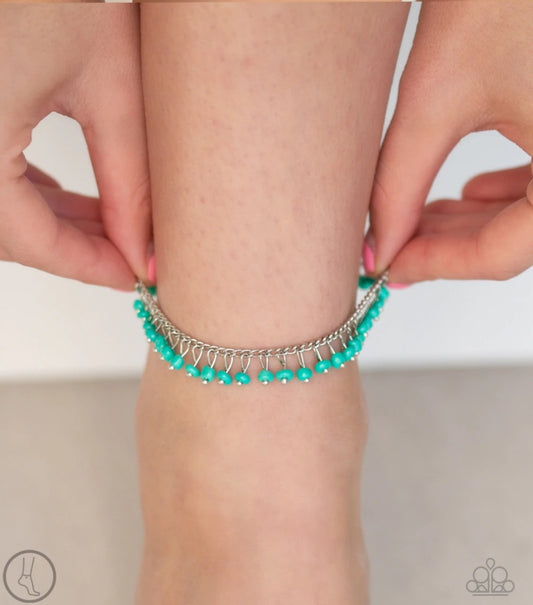 Paparazzi Mermaid Mix - Blue Ankle Bracelet